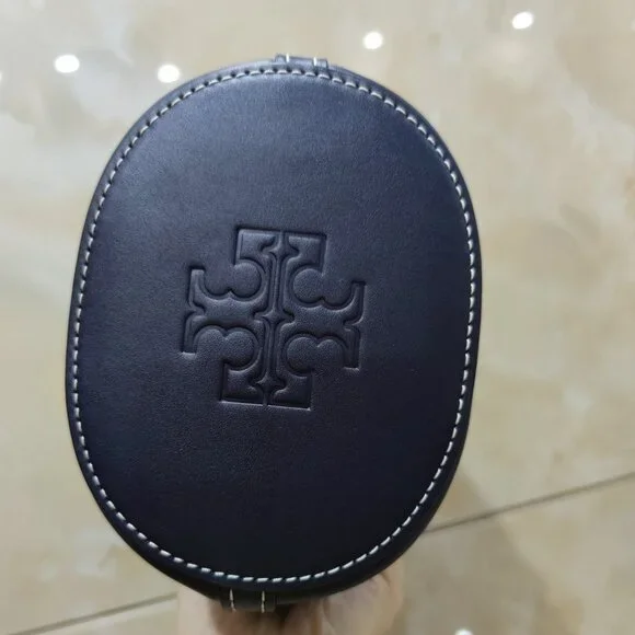 New Tory Burch Women's Navy T Monogram Mini Bucket Bag One Size - Picture 4 of 7